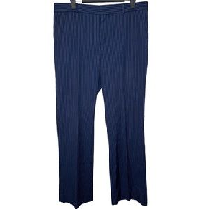 Banana Republic Logan Fit Blue Striped Trousers